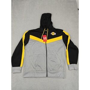 Los Angeles Lakers Hoodie Mens 2XL Gray Black NBA Basketball Ultra Game New